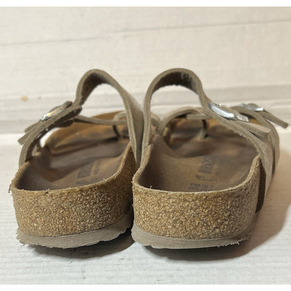 BIRKENSTOCK Mayari Washed Metallic Silver Size 7 - Picture 6 of 9